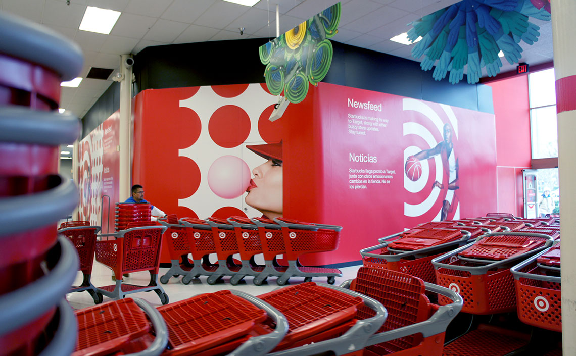Target store barricade and graphics