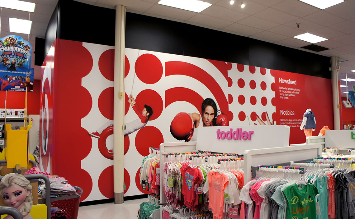 Target store barricade and graphics