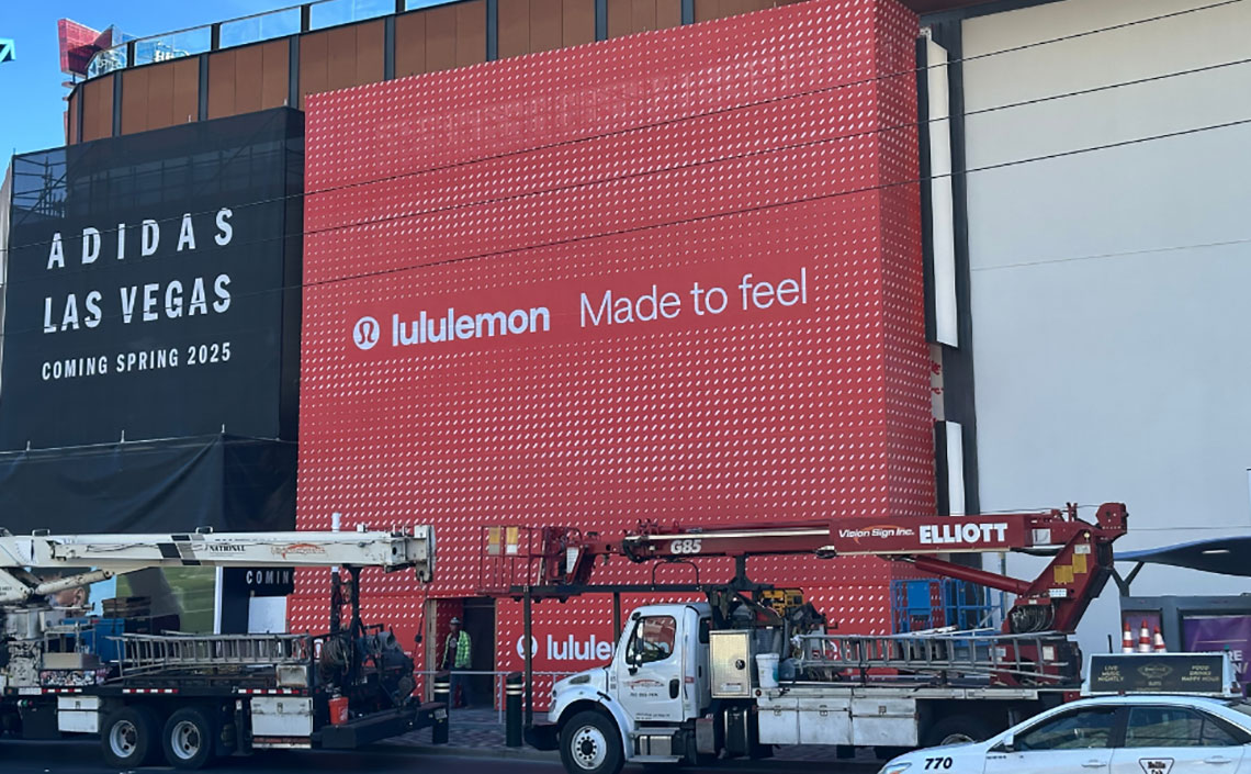 Phased Site Containment Transitioning Lululemon Strip Storefront